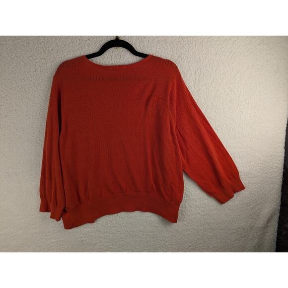 Dress Barn Woman Floral Pleated Fit and Flare Dress And Orange Sweater Size 18 - Picture 13 of 13